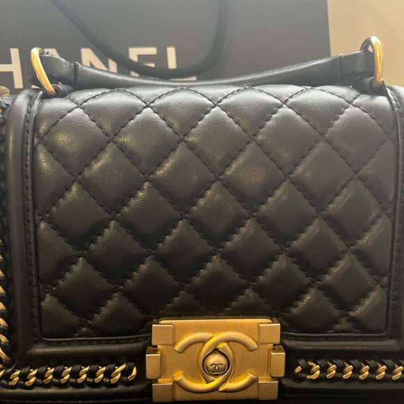 Authentic Chanel Black Small Boy Bag - Picture 3 of 15